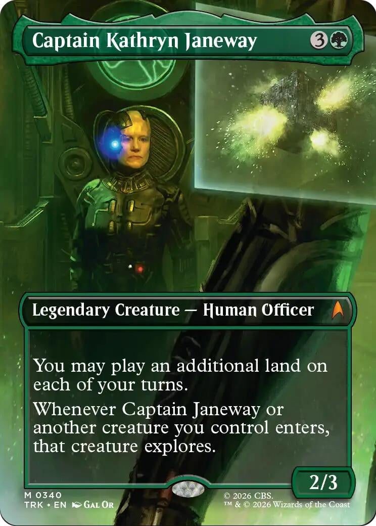 Image for Captain Kathryn Janeway (Borderless) (Star Trek) (340) (TRK) - Magic: The Gathering