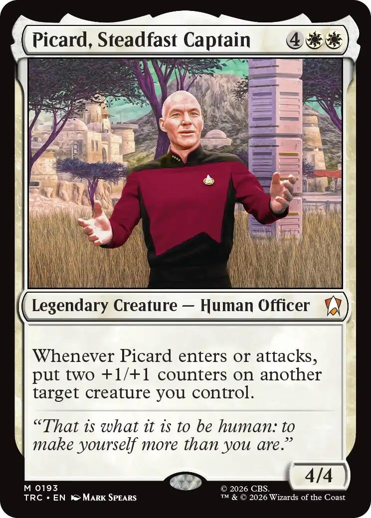 Image for Picard, Steadfast Captain (Commander: Star Trek) (193) (TRC) - Magic: The Gathering