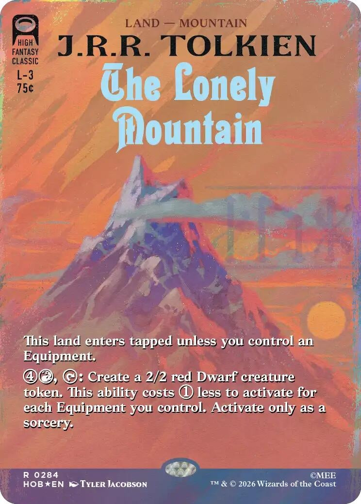 Image for The Lonely Mountain (Borderless) (0248) (Surge Foil) (The Hobbit) (248) (HOB) - Magic: The Gathering