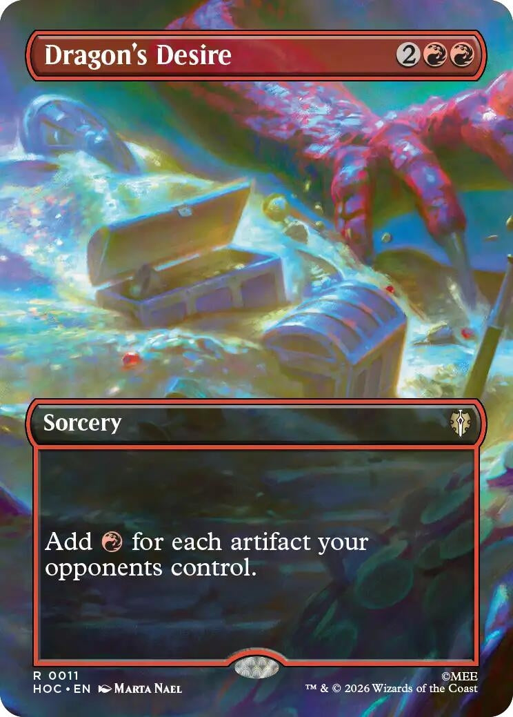 Image for Dragon's Desire (Borderless) (The Hobbit: Eternal-Legal) (11) (HOC) - Magic: The Gathering