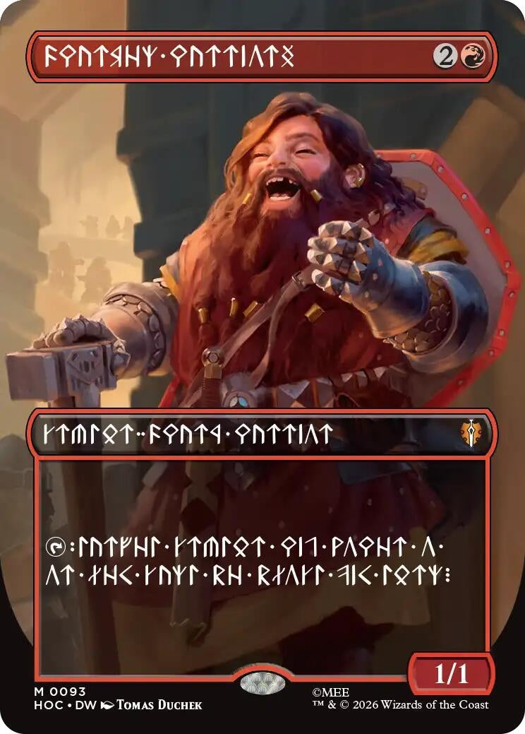 Image for Dwarven Warriors (Borderless) (Dwarvish) (The Hobbit: Eternal-Legal) (93) (HOC) - Magic: The Gathering