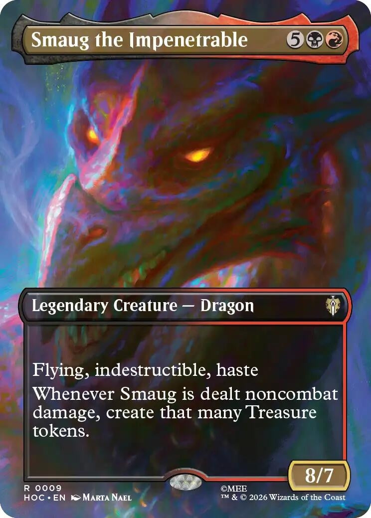 Image for Smaug the Impenetrable (Borderless) (The Hobbit: Eternal-Legal) (9) (HOC) - Magic: The Gathering