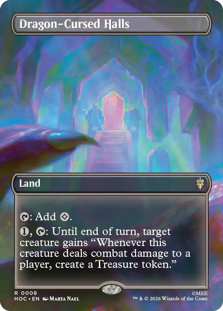 Image for Dragon-Cursed Halls (Borderless) (The Hobbit: Eternal-Legal) (8) (HOC) - Magic: The Gathering