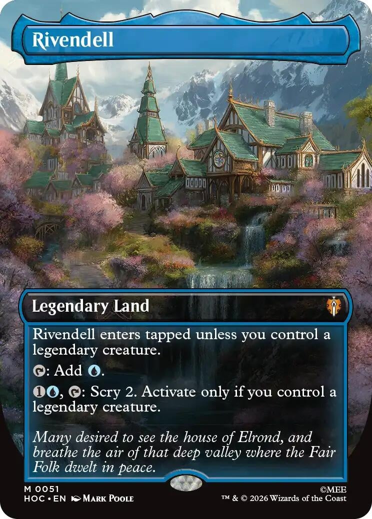 Image for Rivendell (Borderless) (The Hobbit: Eternal-Legal) (51) (HOC) - Magic: The Gathering