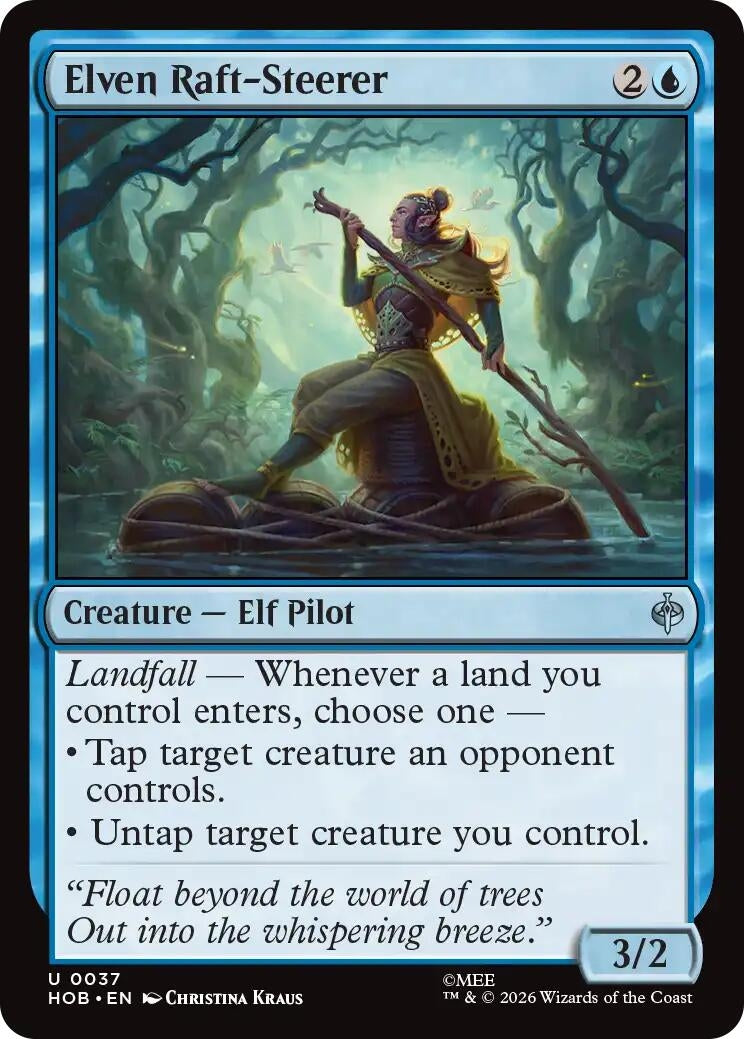 Image for Elven Raft-Steerer (The Hobbit) (37) (HOB) - Magic: The Gathering