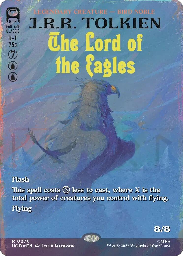 Image for The Lord of the Eagles (Borderless) (Surge Foil) (The Hobbit) (276) (HOB) - Magic: The Gathering