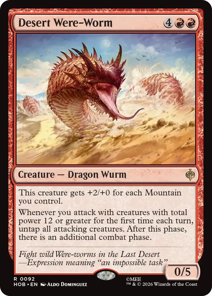 Image for Desert Were-Worm (The Hobbit) (92) (HOB) - Magic: The Gathering