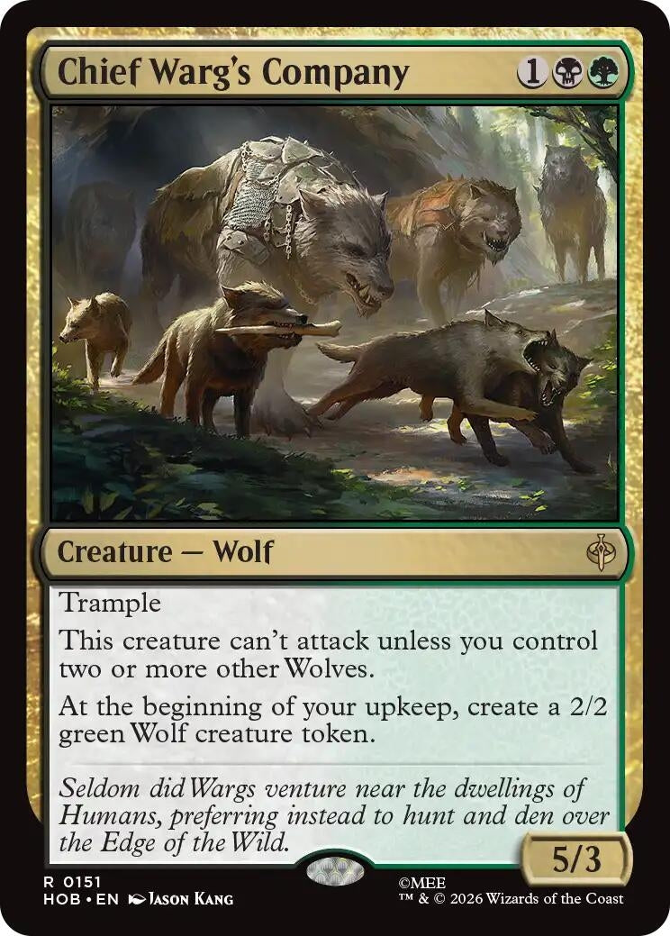 Image for Chief Warg's Company (The Hobbit) (151) (HOB) - Magic: The Gathering