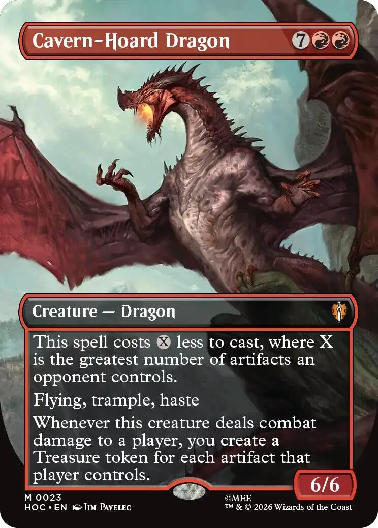 Image for Cavern-Hoard Dragon (Borderless) (The Hobbit: Eternal-Legal) (23) (HOC) - Magic: The Gathering