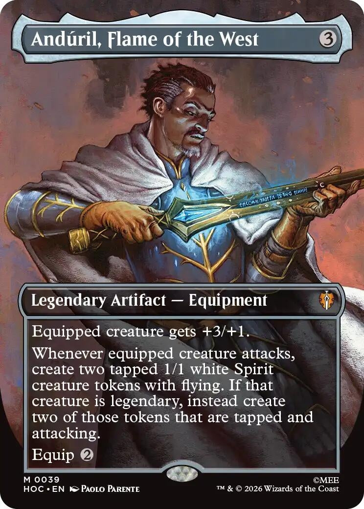 Image for Anduril, Flame of the West (Borderless) (The Hobbit: Eternal-Legal) (39) (HOC) - Magic: The Gathering