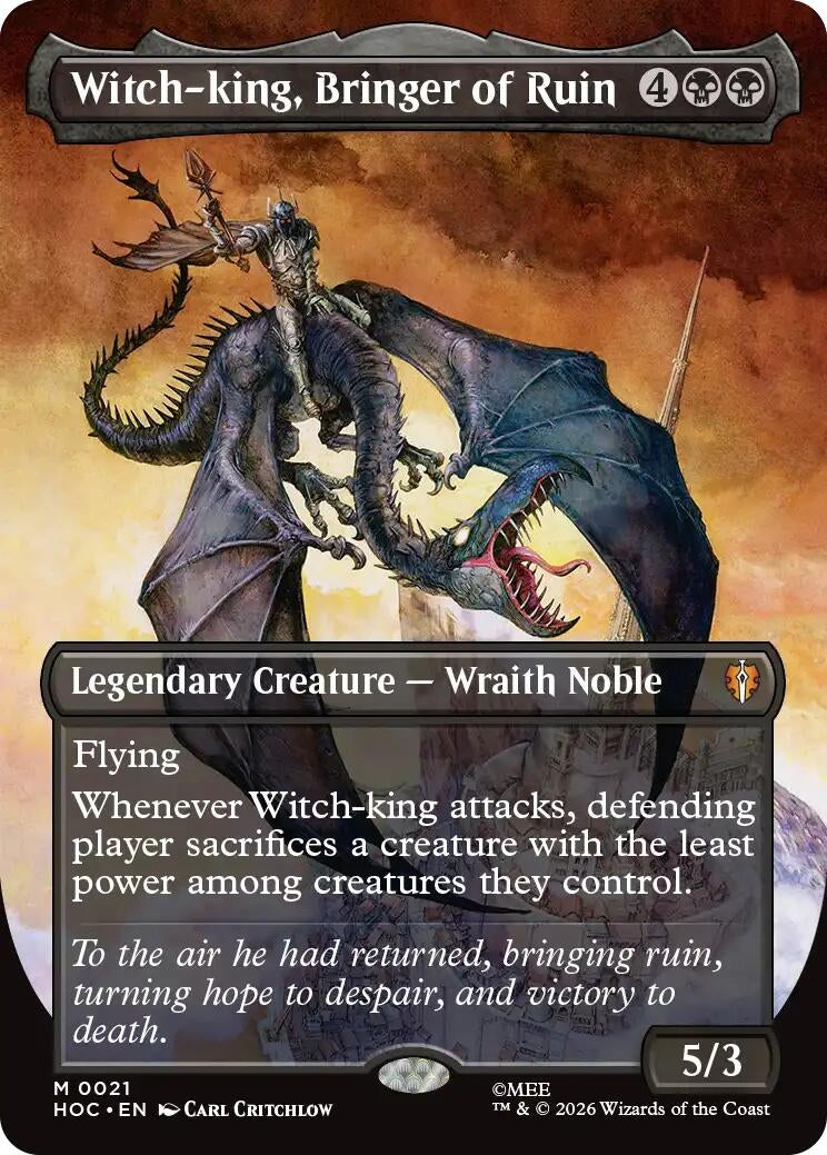 Image for Witch-king, Bringer of Ruin (Borderless) (The Hobbit: Eternal-Legal) (21) (HOC) - Magic: The Gathering