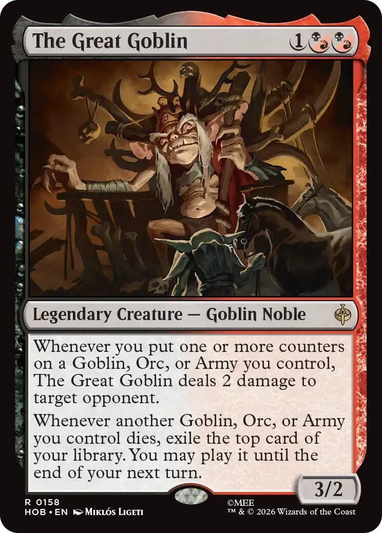Image for The Great Goblin (The Hobbit) (158) (HOB) - Magic: The Gathering