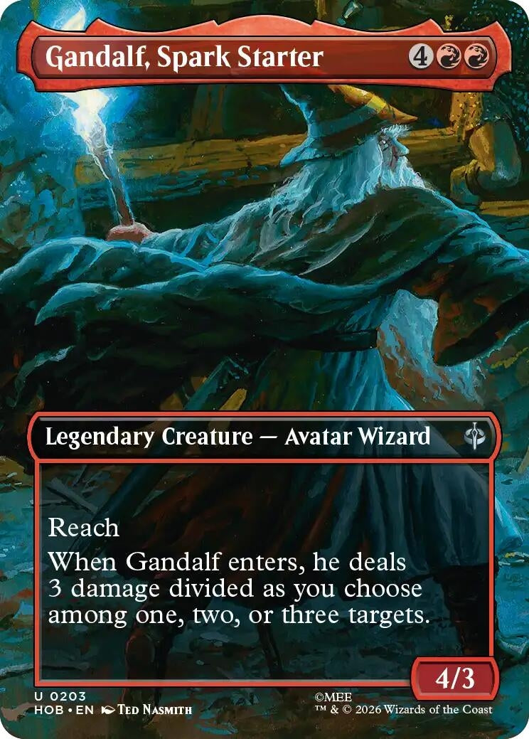 Image for Gandalf, Spark Starter (Borderless) (The Hobbit) (203) (HOB) - Magic: The Gathering
