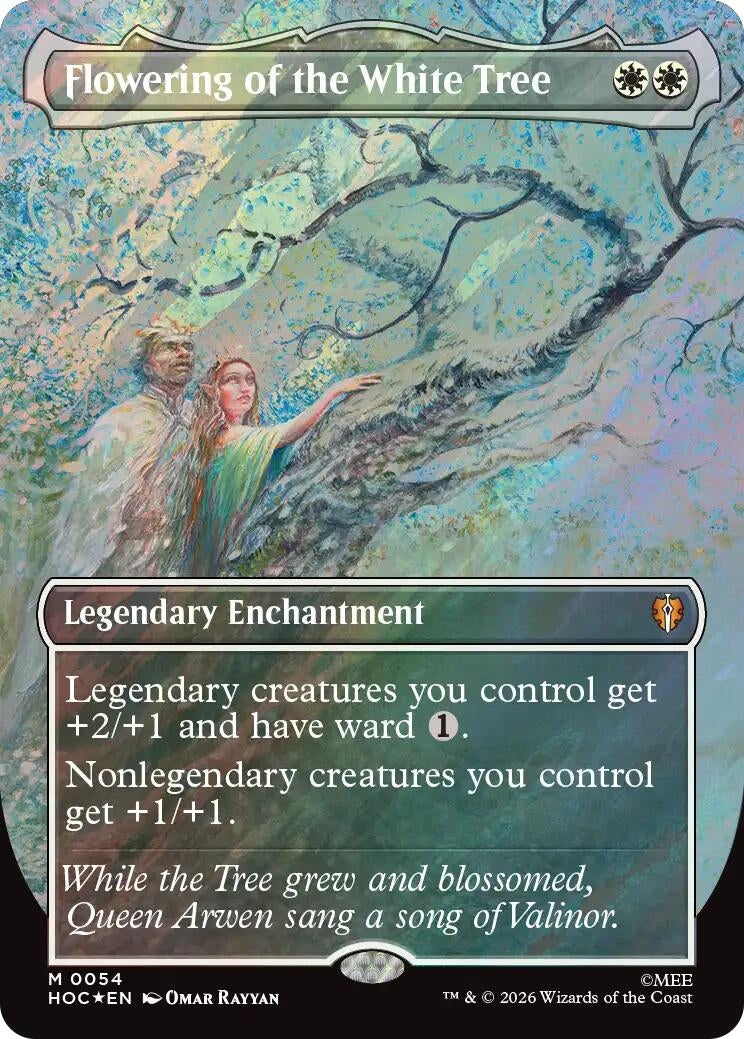 Image for Flowering of the White Tree (Borderless) (Surge Foil) (The Hobbit: Eternal-Legal) (54) (HOC) - Magic: The Gathering