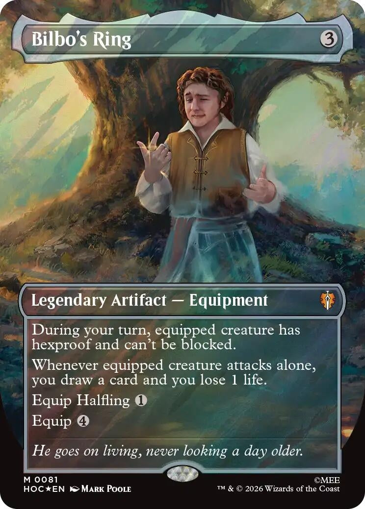 Image for Bilbo's Ring (Borderless) (Surge Foil) (The Hobbit: Eternal-Legal) (81) (HOC) - Magic: The Gathering
