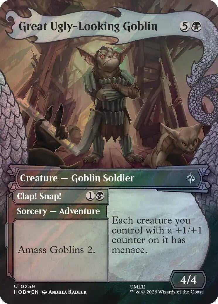 Image for Great Ugly-Looking Goblin (Showcase) (Surge Foil) (The Hobbit) (259) (HOB) - Magic: The Gathering