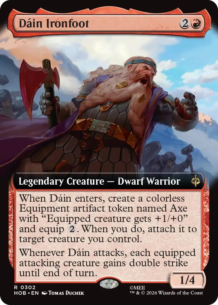 Image for Dain Ironfoot (Extended Art) (The Hobbit) (302) (HOB) - Magic: The Gathering