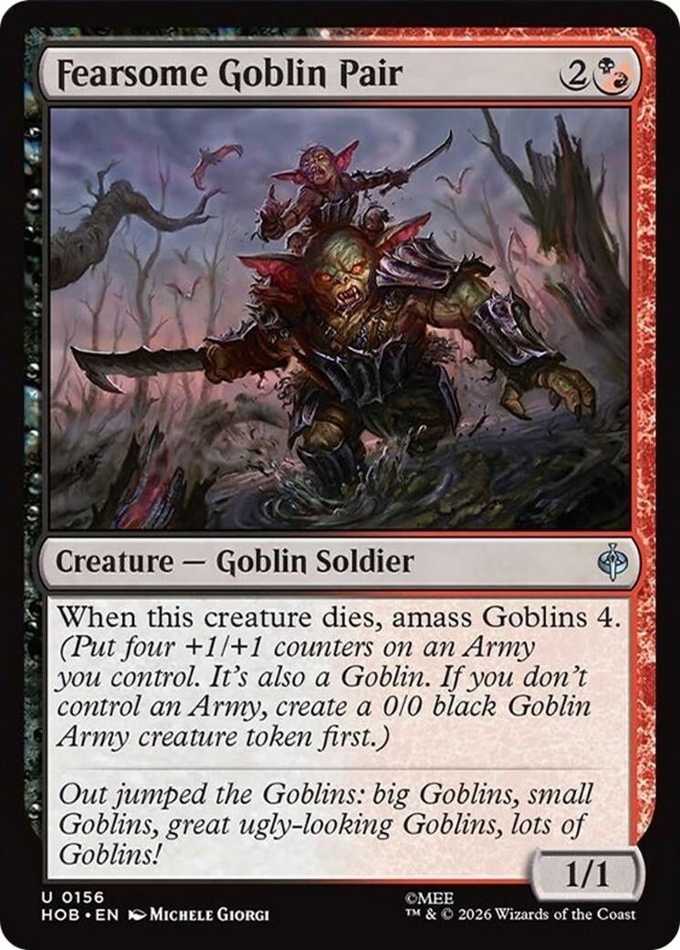 Image for Fearsome Goblin Pair (The Hobbit) (156) (HOB) - Magic: The Gathering