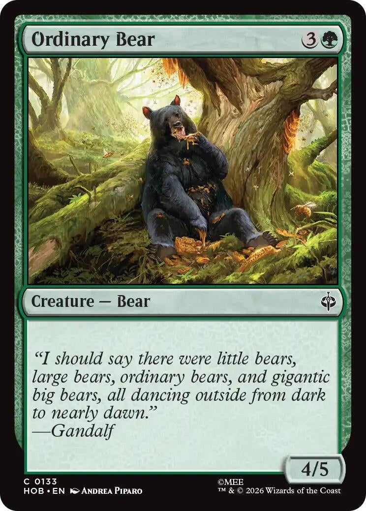 Image for Ordinary Bear (The Hobbit) (133) (HOB) - Magic: The Gathering