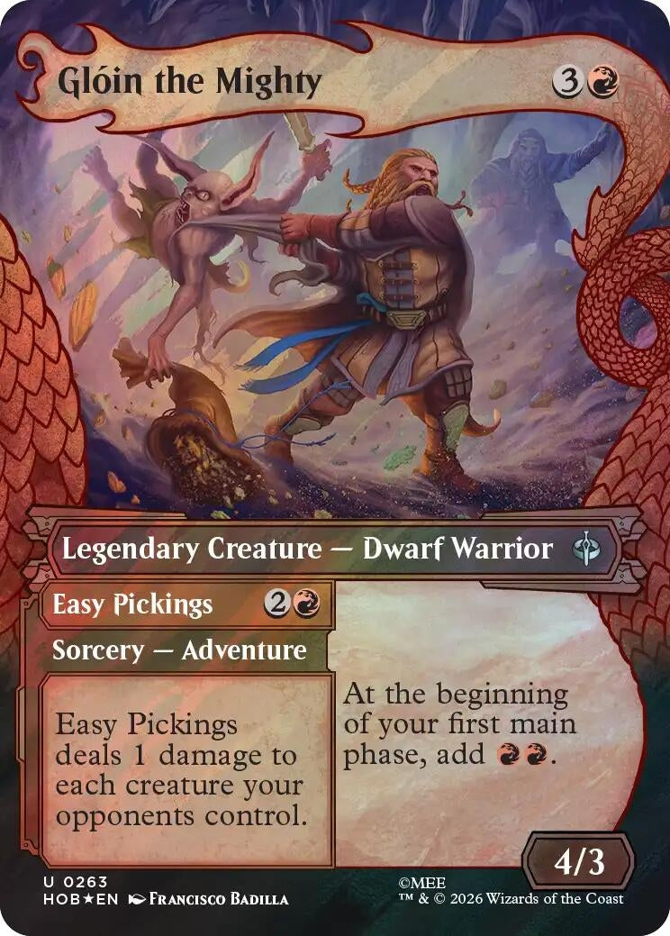Image for Gloin the Mighty (Showcase) (Surge Foil) (The Hobbit) (263) (HOB) - Magic: The Gathering