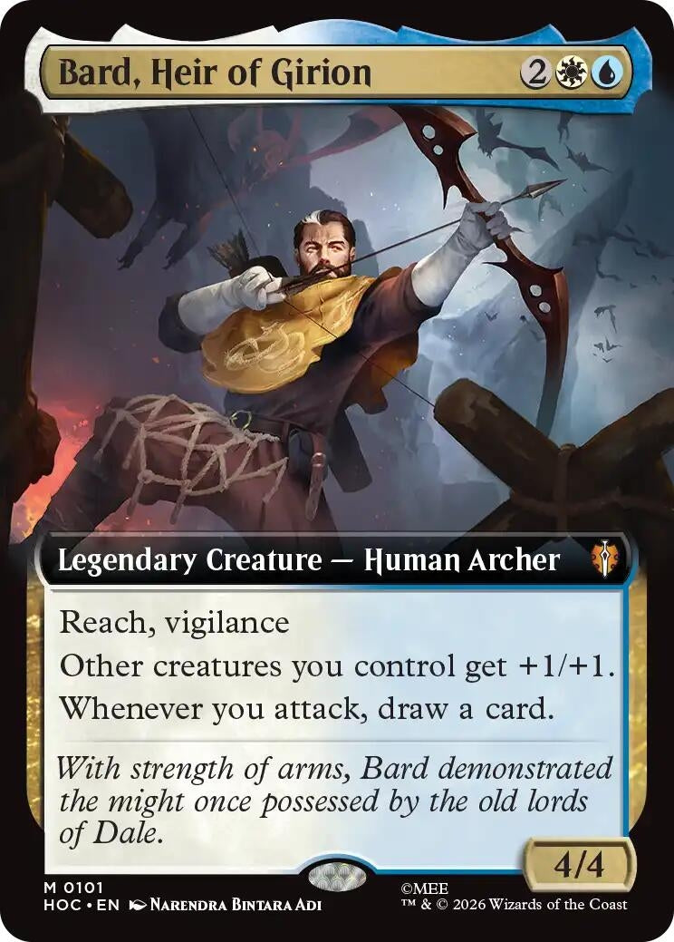 Image for Bard, Heir of Girion (Extended Art) (The Hobbit: Eternal-Legal) (101) (HOC) - Magic: The Gathering