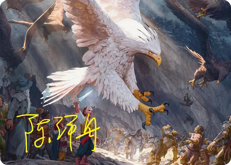 Image for The Eagles Are Coming! Art Card (Gold-Stamped Signature) (Art Series: The Hobbit) (3) (ASHOB) - Magic: The Gathering
