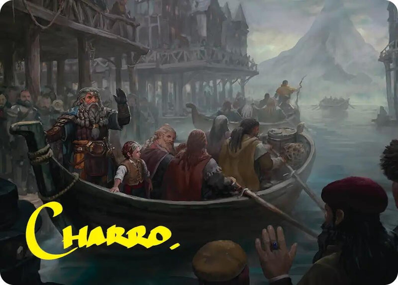 Image for Uneasy Partings Art Card (Gold-Stamped Signature) (Art Series: The Hobbit) (14) (ASHOB) - Magic: The Gathering