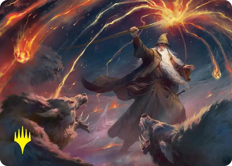 Image for Gandalf, Shadow's Foe Art Card (Gold-Stamped) (Art Series: The Hobbit) (46) (ASHOB) - Magic: The Gathering