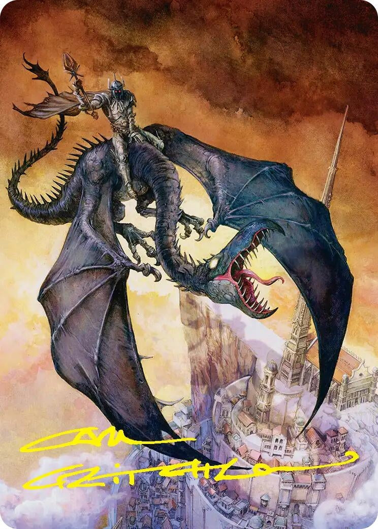 Image for Witch-king, Bringer of Ruin Art Card (Gold-Stamped Signature) (Art Series: The Hobbit) (32) (ASHOB) - Magic: The Gathering