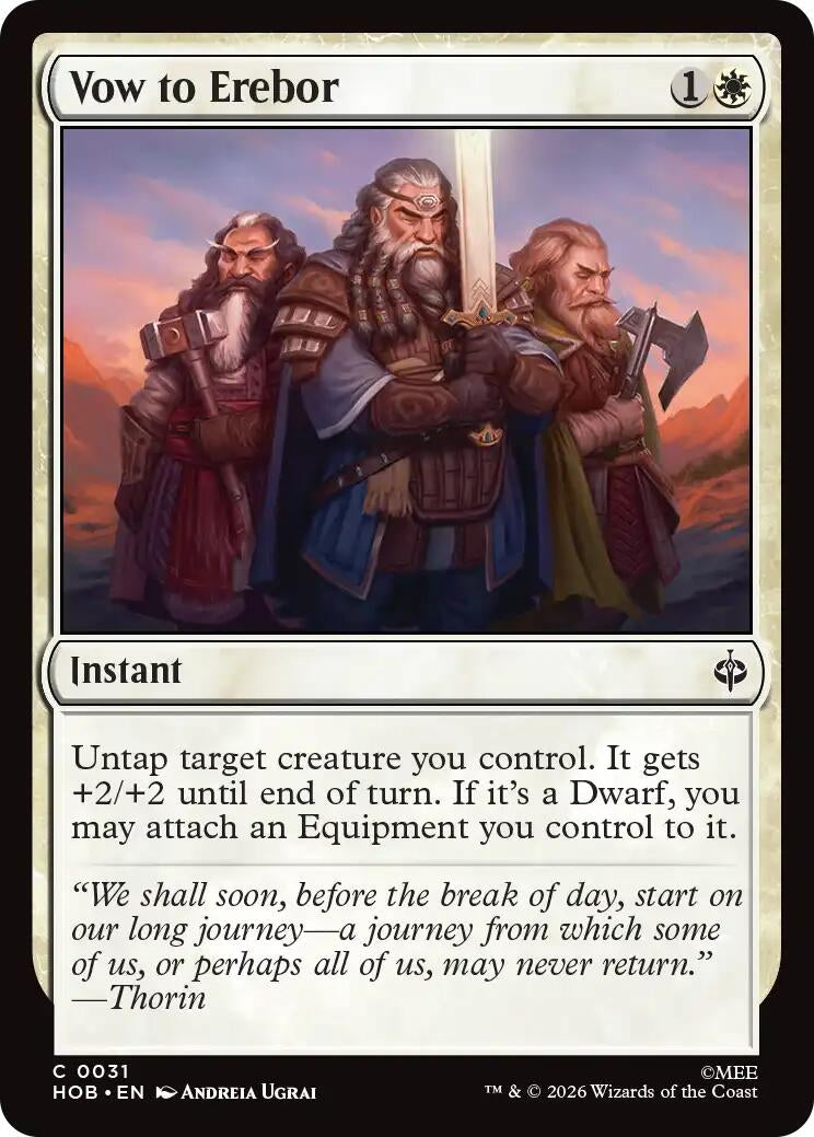 Image for Vow to Erebor (The Hobbit) (31) (HOB) - Magic: The Gathering