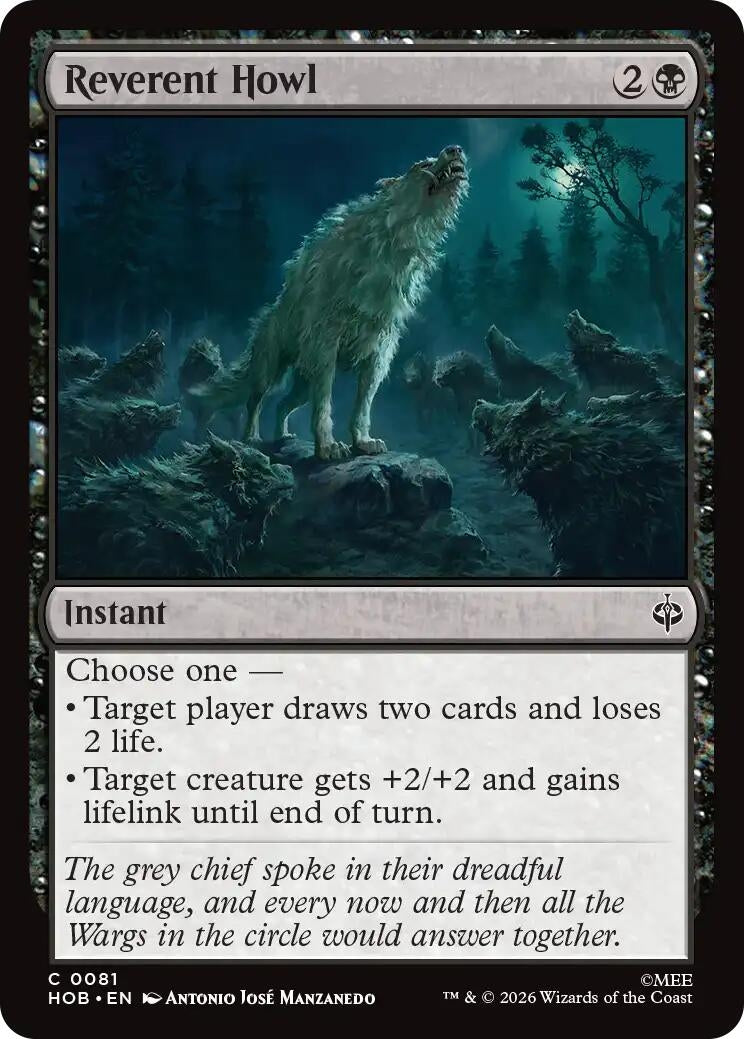 Image for Reverent Howl (The Hobbit) (81) (HOB) - Magic: The Gathering