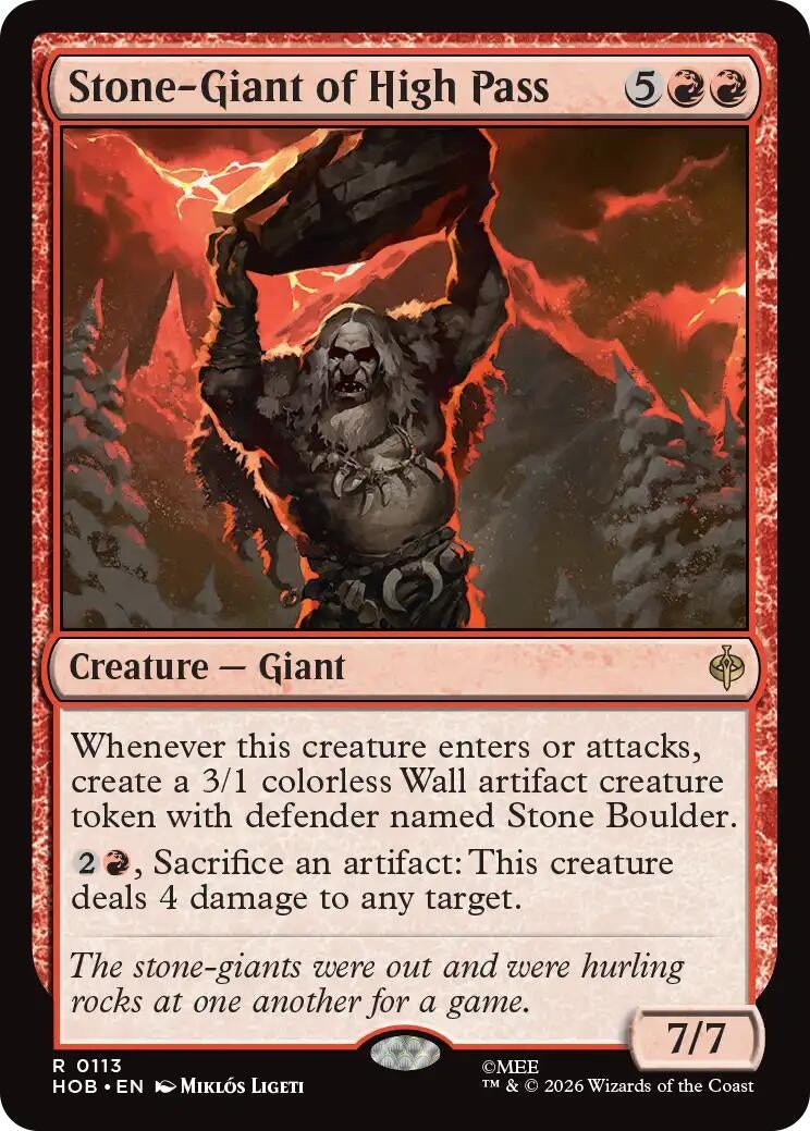 Image for Stone-Giant of High Pass (The Hobbit) (113) (HOB) - Magic: The Gathering