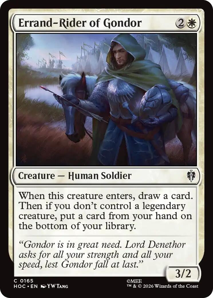 Image for Errand-Rider of Gondor (The Hobbit: Eternal-Legal) (165) (HOC) - Magic: The Gathering