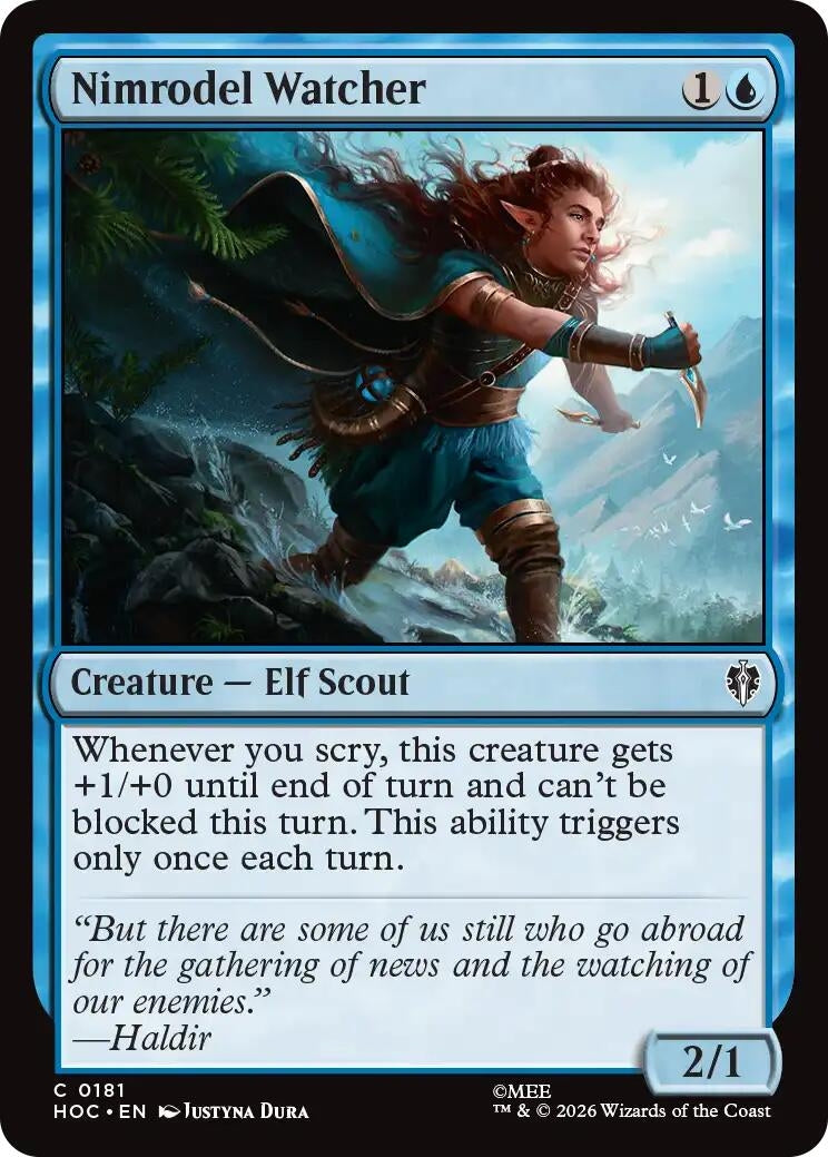 Image for Nimrodel Watcher (The Hobbit: Eternal-Legal) (181) (HOC) - Magic: The Gathering