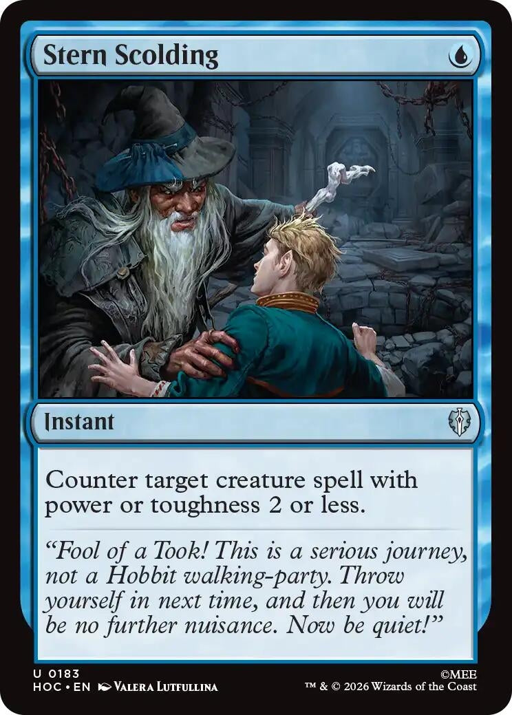 Image for Stern Scolding (The Hobbit: Eternal-Legal) (183) (HOC) - Magic: The Gathering