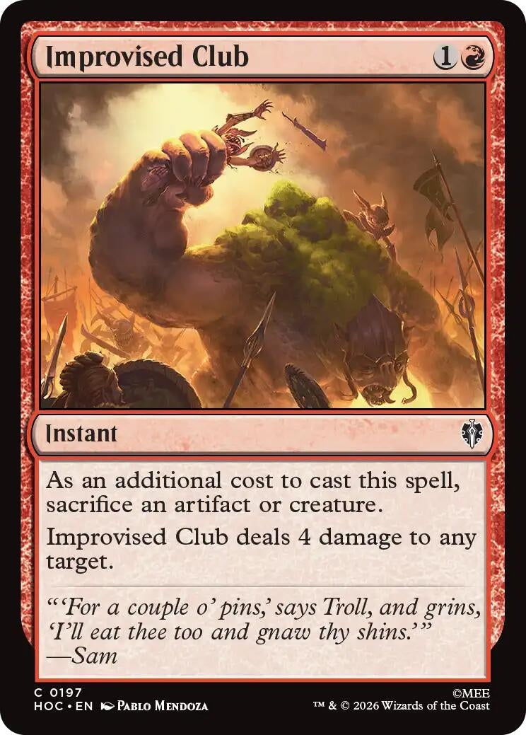 Image for Improvised Club (The Hobbit: Eternal-Legal) (197) (HOC) - Magic: The Gathering