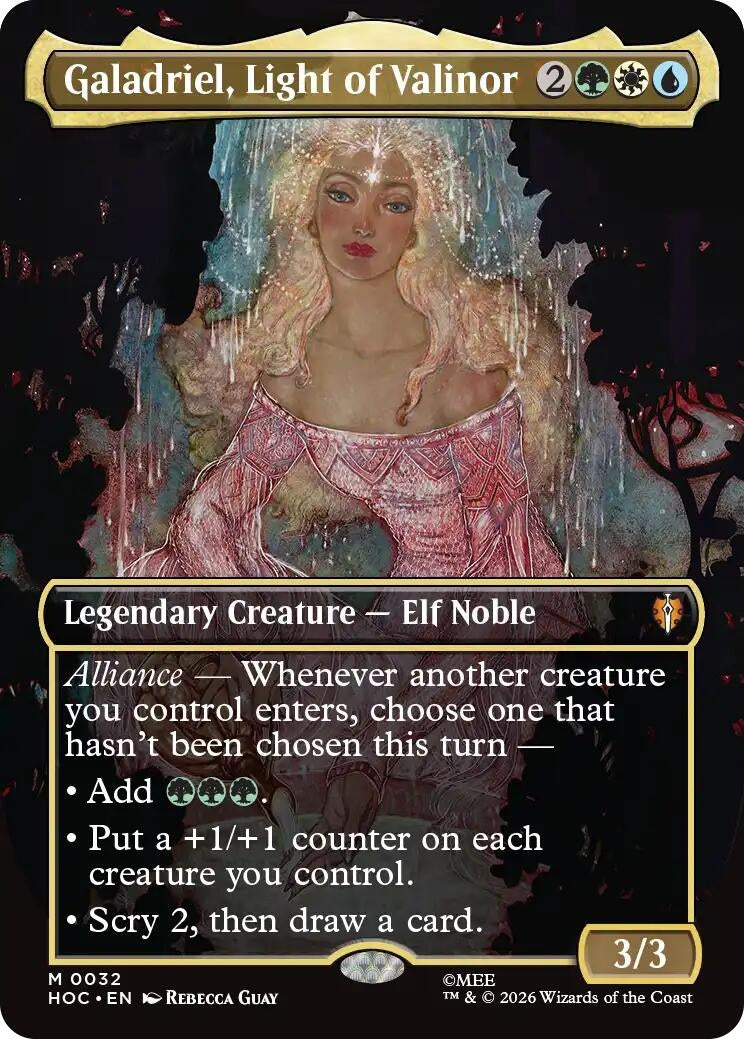 Image for Galadriel, Light of Valinor (Borderless) (The Hobbit: Eternal-Legal) (32) (HOC) - Magic: The Gathering