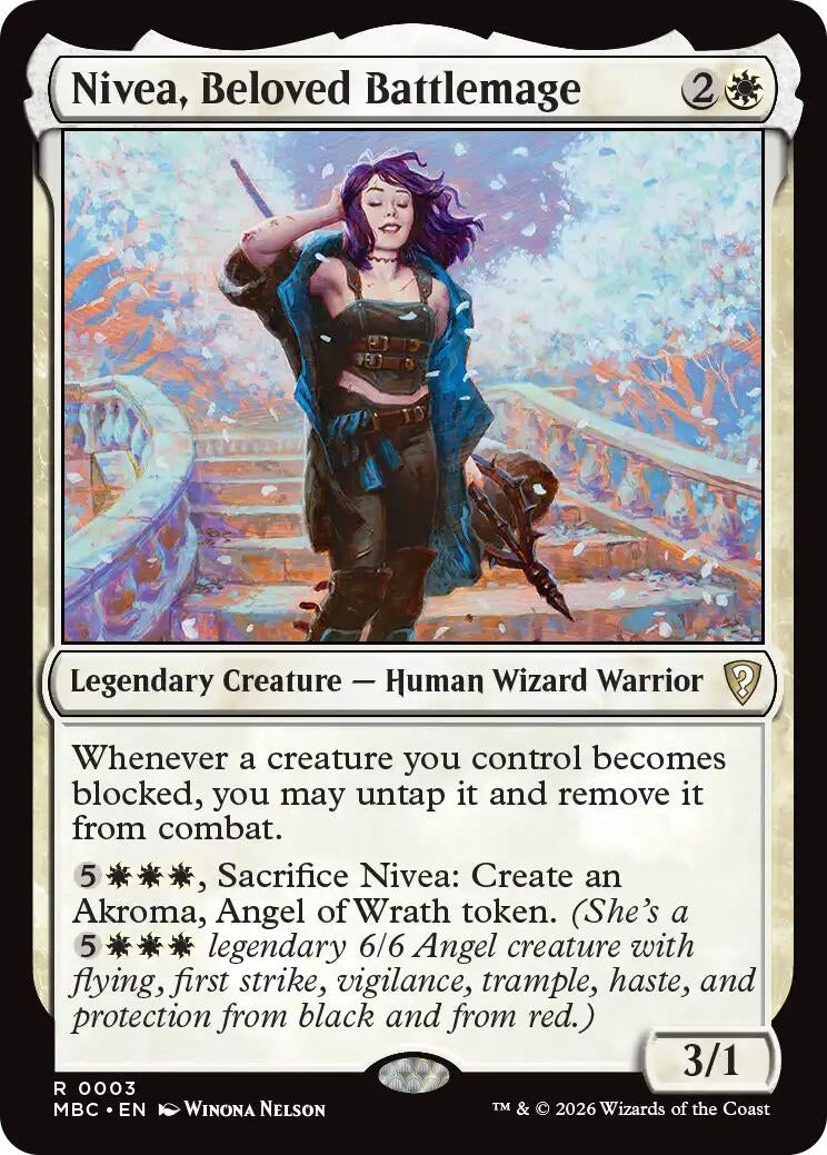 Image for Nivea, Beloved Battlemage (Mystery Booster Commander Edition) (3) (MBC) - Magic: The Gathering