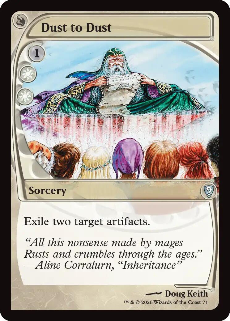 Image for Dust to Dust (Future Sight) (Mystery Booster Commander Edition) (71) (MBC) - Magic: The Gathering