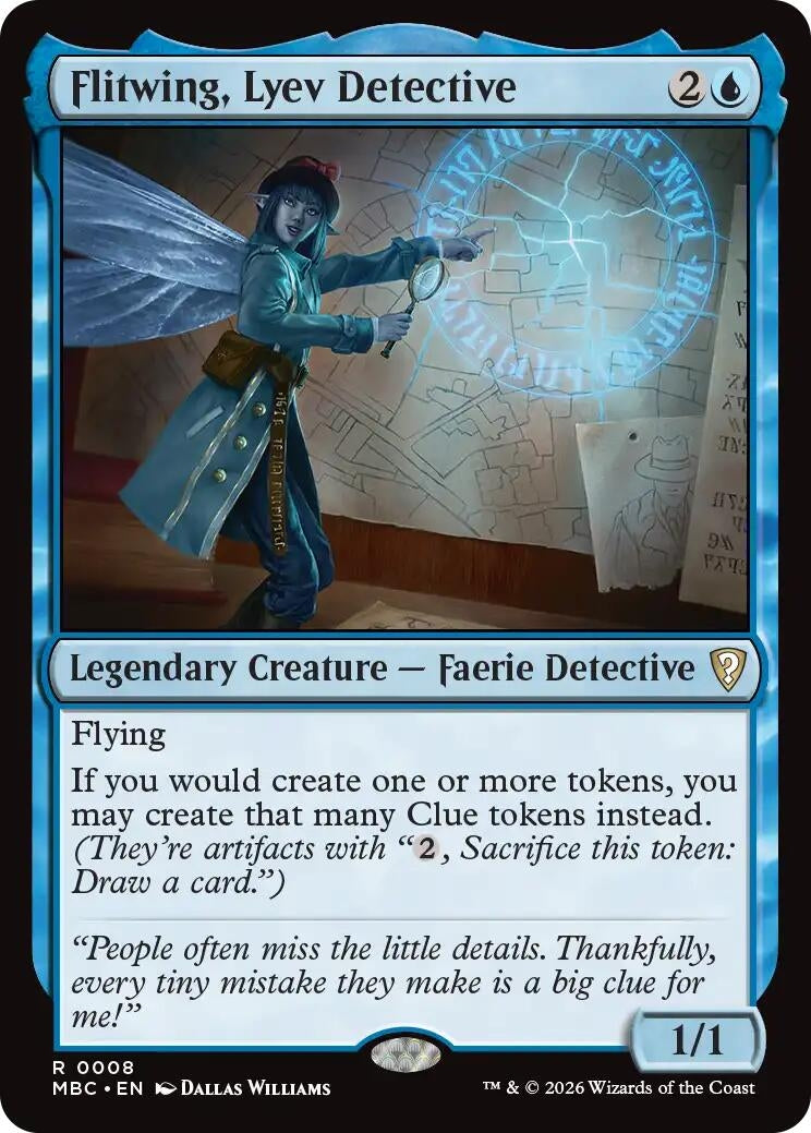 Image for Flitwing, Lyev Detective (Mystery Booster Commander Edition) (8) (MBC) - Magic: The Gathering