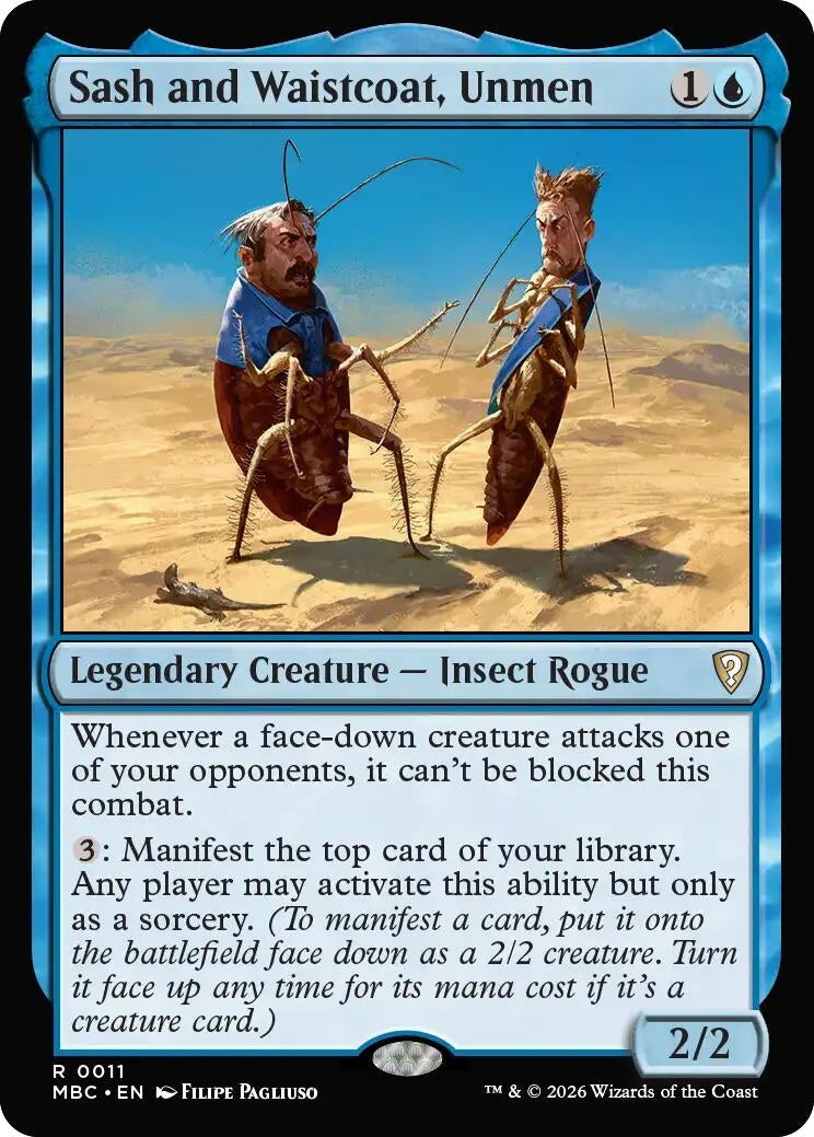 Image for Sash and Waistcoat, Unmen (Mystery Booster Commander Edition) (11) (MBC) - Magic: The Gathering