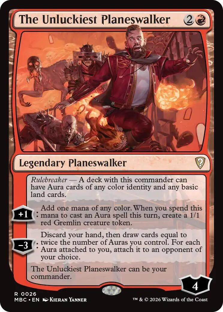 Image for The Unluckiest Planeswalker (Mystery Booster Commander Edition) (26) (MBC) - Magic: The Gathering