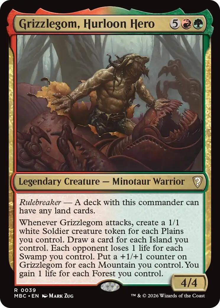Image for Grizzlegom, Hurloon Hero (Mystery Booster Commander Edition) (39) (MBC) - Magic: The Gathering