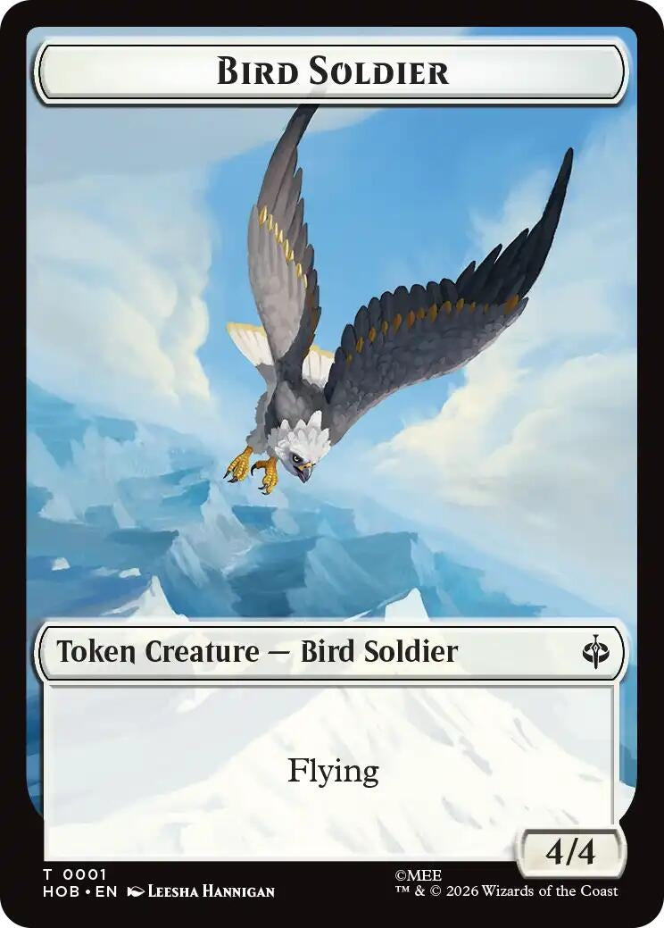 Image for Bird Soldier // Axe Double-Sided Token (The Hobbit) (1 // 10) (HOB) - Magic: The Gathering