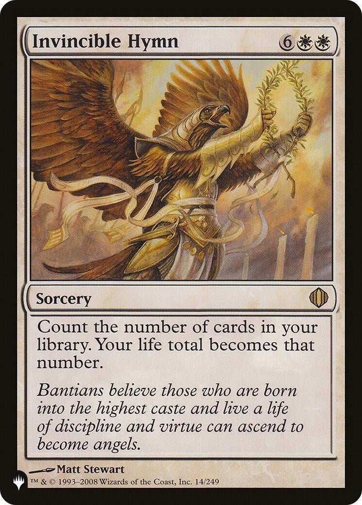 Image for Invincible Hymn (The List Reprints) (14) (LIST) - Magic: The Gathering