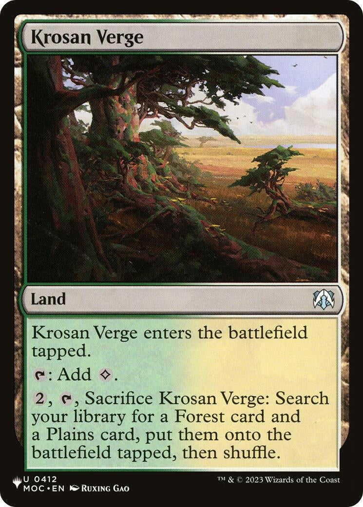 Image for Krosan Verge (MOC) (The List Reprints) (412) (LIST) - Magic: The Gathering