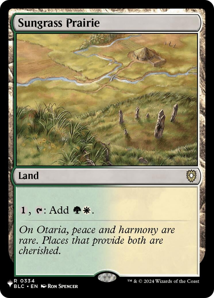 Image for Sungrass Prairie (BLC) (The List Reprints) (334) (LIST) - Magic: The Gathering