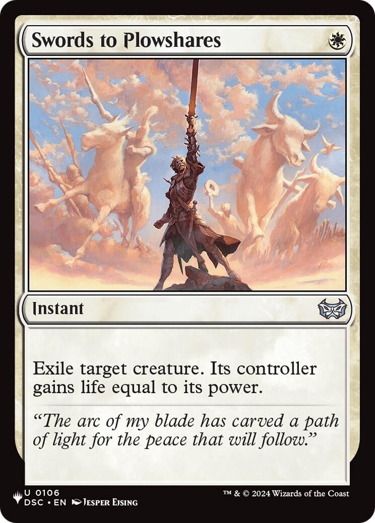 Image for Swords to Plowshares (DSC) (The List Reprints) (106) (LIST) - Magic: The Gathering
