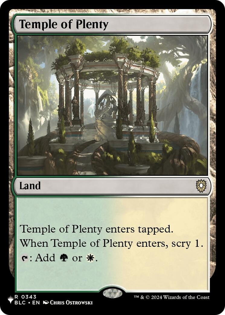 Image for Temple of Plenty (The List Reprints) (343) (LIST) - Magic: The Gathering