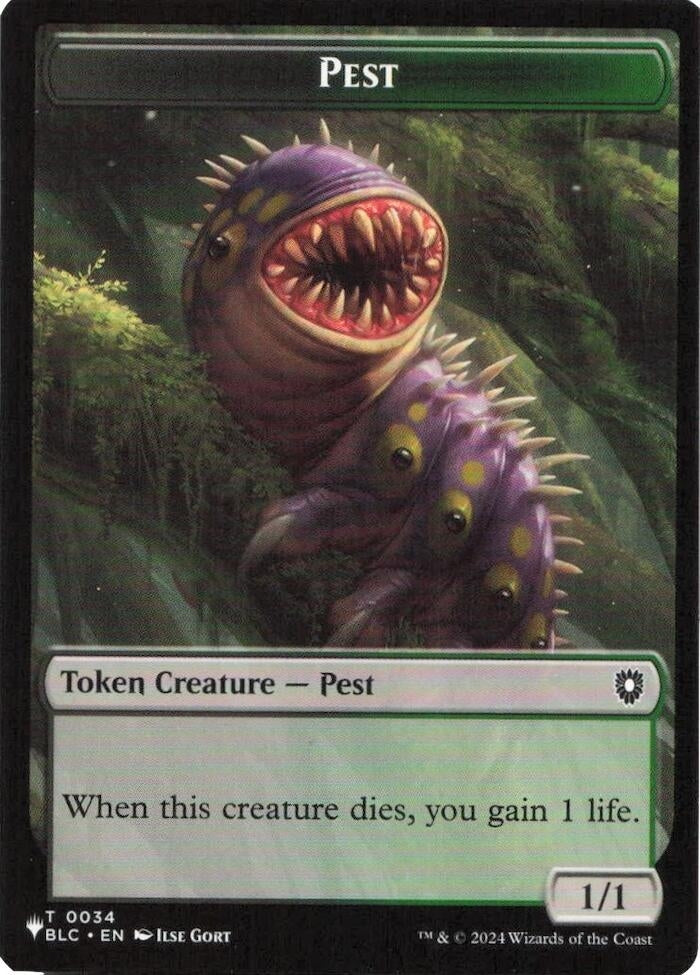 Image for Pest // Angel Double-Sided Token (The List Reprints) (34 // 3) (LIST) - Magic: The Gathering